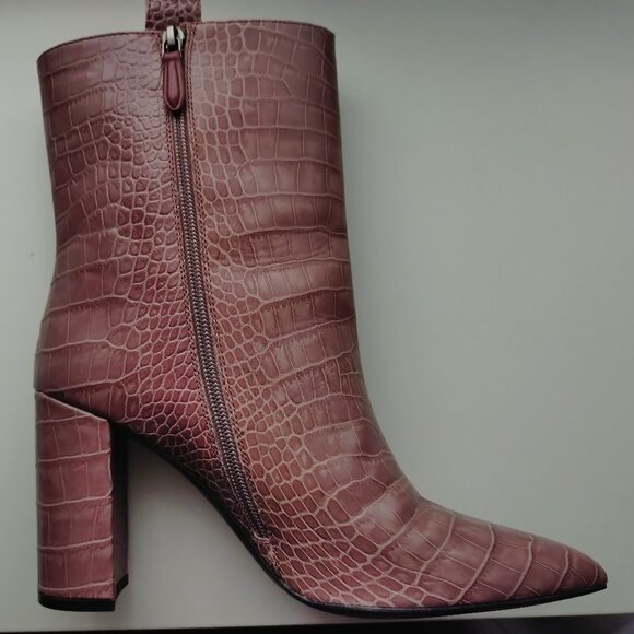 Anthropologie Bruno Premi Crocodile Ankle Boots IT40/US9 - Picture 8 of 9